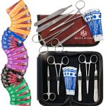 Suture Threads with Needle - 37PK Mixed Dissolvable and Non-Dissolvable Threads and Tool Kit: Camping Survival Military Tactical Drill, Clinic Rotation Suturing (Practice and Training Use)-0