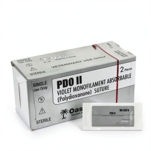 Oasis Vet PDO Surgical Suture 1/2 Reverse Cutting Needle 75cm Violet-0