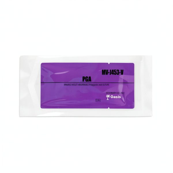 Oasis Vet PGA (Polyglycolic Acid) Surgical Suture, 2-0, (FS-1) 3/8 24mm Reverse Cutting Needle, 75cm, 12/Box, Veterinary Use-3