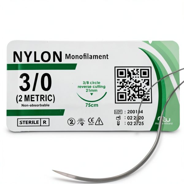 Sutures Thread with Needle (30PK Mix Absorbable: Chromic; Non-Absorbable: Silk, Nylon, Polyester, Polypropylene: 0,2-0,3-0,4-0,5-0,6-0) - Surgical Stitch Kit; Medical, Vet, RN's Hospital Training-6