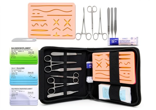 Suture Training Kit WELLiSH Medical Set with 17 Pre‑Cut Wounds Pad-0