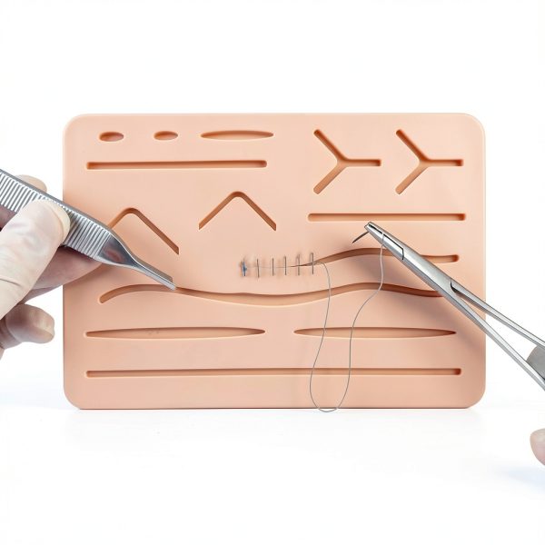 Medarchitect Upgraded Large 3-Layer Suture Pad with Wounds for Practicing Suturing - Not Easily Separate, Tear or Rip (with Anti-Slip Based)-0