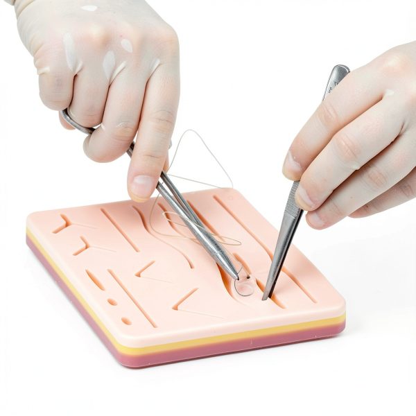 Complete Suture Practice Kit for Suture Training, Including Large Silicone Suture Pad with pre-Cut Wounds and Suture Tool kit (52 Pieces) Including Case, 3rd Generation Model. (Education Use Only)-7