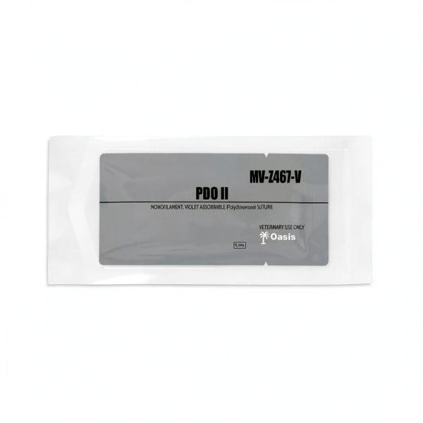 Oasis Vet PDO Surgical Suture 1/2 Reverse Cutting Needle 75cm Violet-2