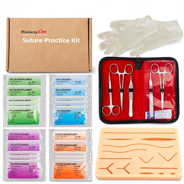 Complete Suture Kit HonwaySim with Tear‑Resistant Pad, 20 Threads-6