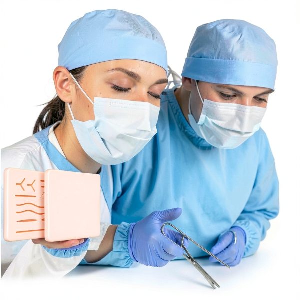 Complete Suture Practice Kit for Medical Students, Improved Stitches Kit Medical Including 2 x Large Suture Pads 1 x Plain, 1 x Pre-Cut, 5 Suture Tools, Surgical Practice Kit (Education Use Only)-7