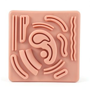 Silicone Laparoscopic Suture Simulation Pad, 3D Laparoscopic Suture Pad Laparoscopic Trainer with Pre Cut Wounds for Medical Student Doctor-0