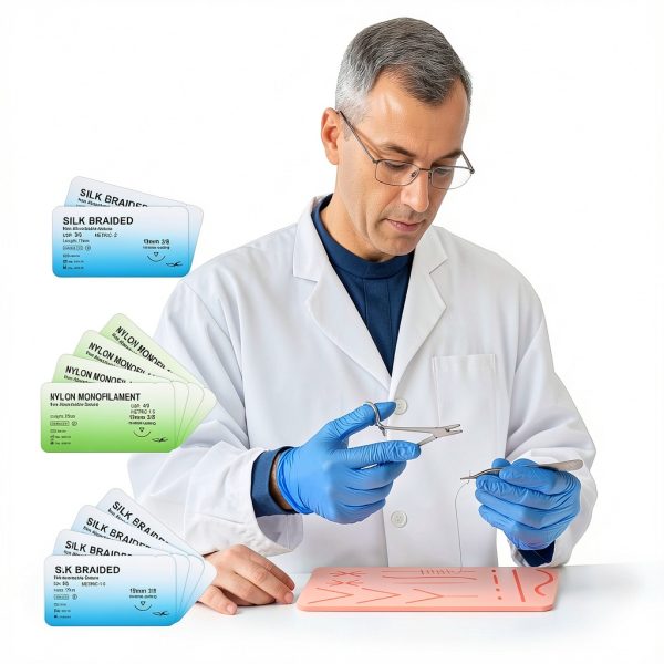 Ultrassist Suture Refill Kit for Medical and Vet Students, Silicone Stitching Pad with Pre-Cut Wounds & Various Sutures, Starter Practice Suture Training Kit (Education Use Only)-3