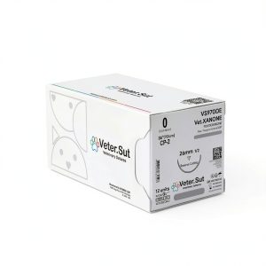 VeterSut VetXANONE Absorbable Suture Size 0 Cutting Needle 36in 12Ct-0