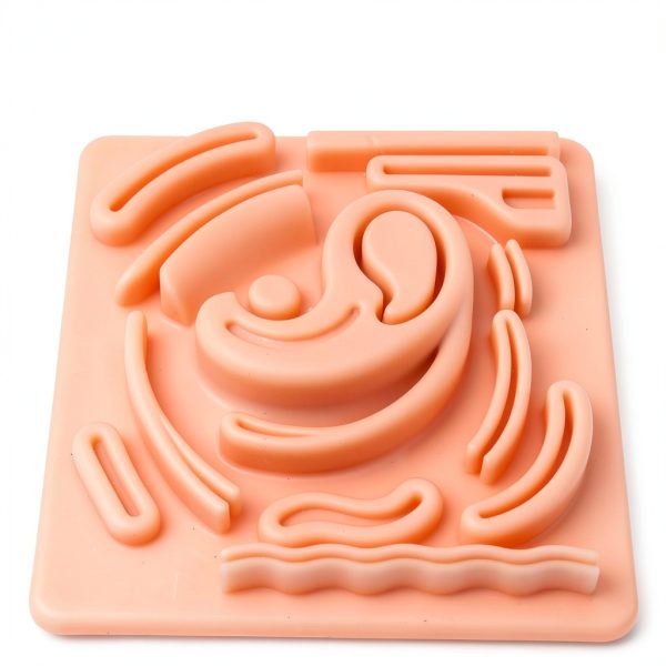 Silicone Laparoscopic Suture Simulation Pad, 3D Laparoscopic Suture Pad Laparoscopic Trainer with Pre Cut Wounds for Medical Student Doctor-1