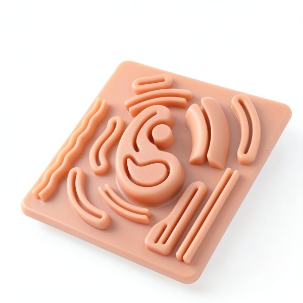 Silicone Laparoscopic Suture Simulation Pad, 3D Laparoscopic Suture Pad Laparoscopic Trainer with Pre Cut Wounds for Medical Student Doctor-2