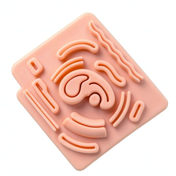 Silicone Laparoscopic Suture Simulation Pad, 3D Laparoscopic Suture Pad Laparoscopic Trainer with Pre Cut Wounds for Medical Student Doctor-3