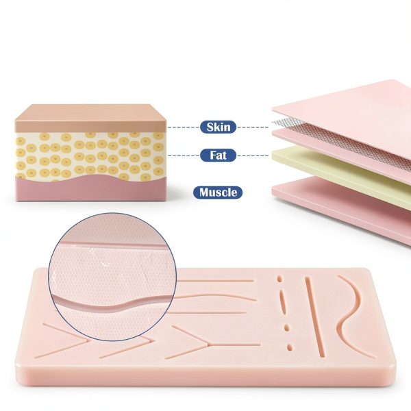 Ultrassist Suture Refill Kit for Medical and Vet Students, Silicone Stitching Pad with Pre-Cut Wounds & Various Sutures, Starter Practice Suture Training Kit (Education Use Only)-2