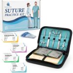 Suture Kit | Suture Practice Kit for Medical Students | Suture Pad and Tool Kit | 24 Mixed Sutures Thread with Needle | Medical, Nursing, and Vet Student Suture Training | Step by Step Video Tutorial-0