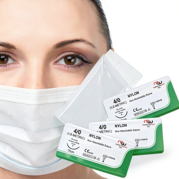 4-0 Sterile Suture Threads with Needle (24 PK Nylon) - Camping Survival Demo, Military Tactical Drill, Clinic Rotation Suturing, First Aid Travel Safety, Taxidermy, Veterinary Use-5