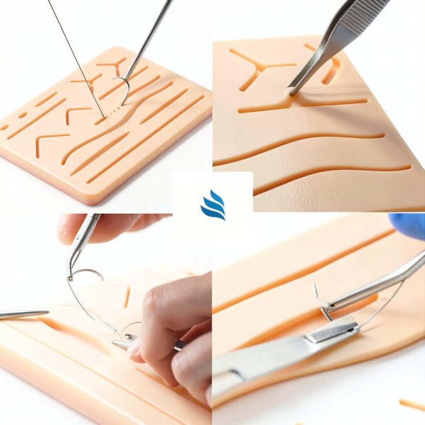 Suture Kit | Suture Practice Kit for Medical Students | Suture Pad and Tool Kit | 24 Mixed Sutures Thread with Needle | Medical, Nursing, and Vet Student Suture Training | Step by Step Video Tutorial-5