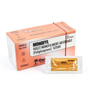 Oasis Vet Monofyl 2-0 Suture 3/8 24mm Reverse Cutting Needle 75cm-0