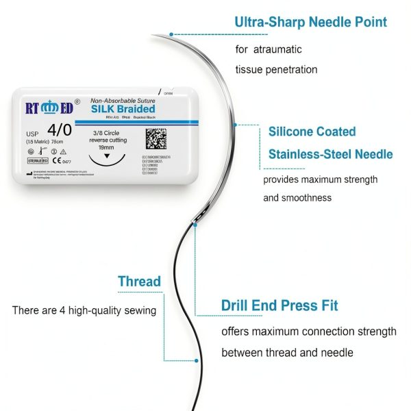 Suture Practice Kit Spectabilis Sutures 12 Mixed Thread Training Set-3