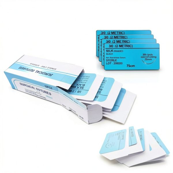 HTI Training Suture Thread 3-0 Silk Sterile 12pcs for Nurse Students-2