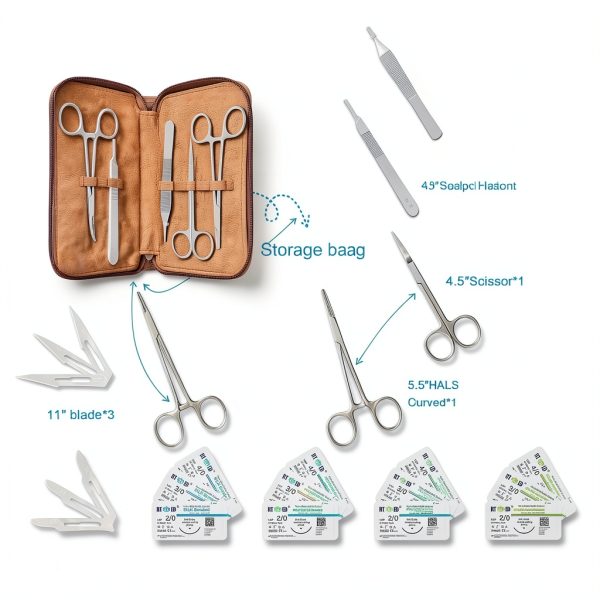 Suture Practice Kit Spectabilis Sutures 12 Mixed Thread Training Set-1