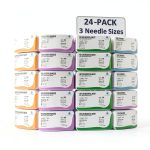 Practice Sutures Thread with Needle 24 Mixed Sizes for Medical-0
