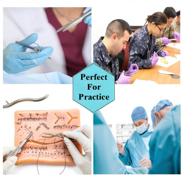 HTI Training Suture Thread 3-0 Silk Sterile 12pcs for Nurse Students-1