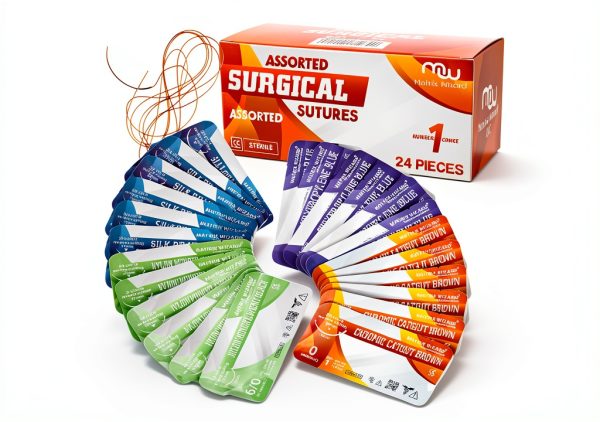 Mixed Sterile Suture Thread with Needle for Medical Training and-0