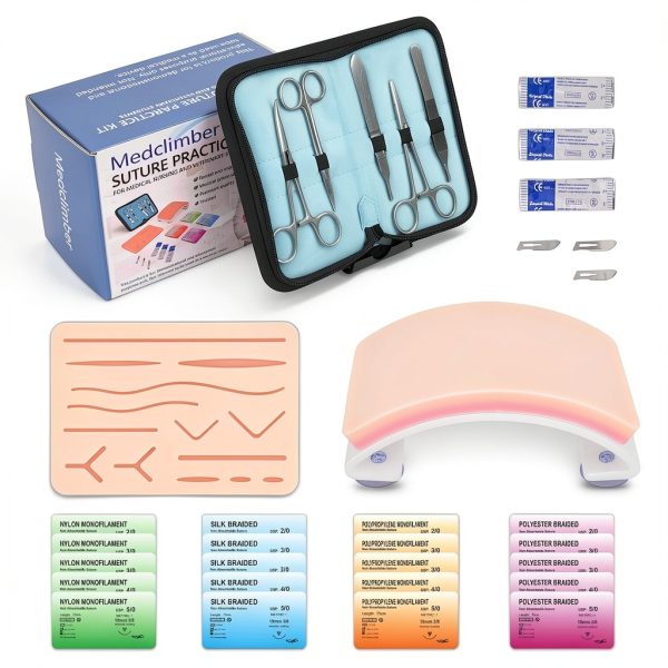 Advanced Suture Practice Kit 32pcs Silicone Pads medclimber-0