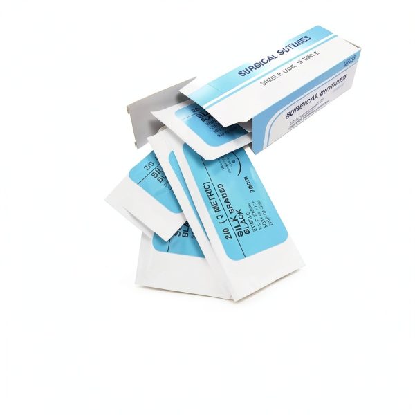 Suture Thread 2-0 Silk Sterile Needle Box 12pcs by HTI-2