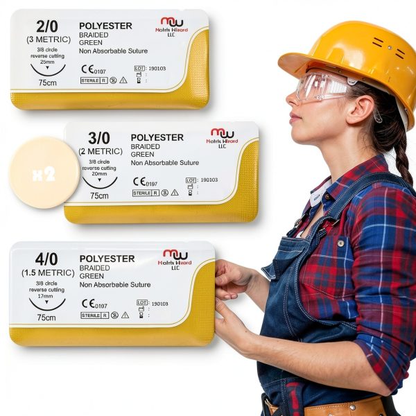 Sutures Thread with Needle Matrix Wizard 24 Mixed 2/0-4/0 Pack-2