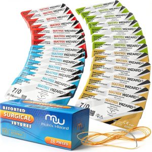 Mixed Sutures Thread with Needle Kit by Matrix Wizard for Medical-0