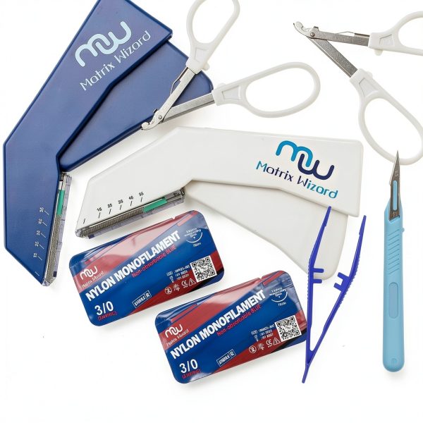 Matrix Wizard Sutures Thread with Needle, Disposable Stapler, Training-5